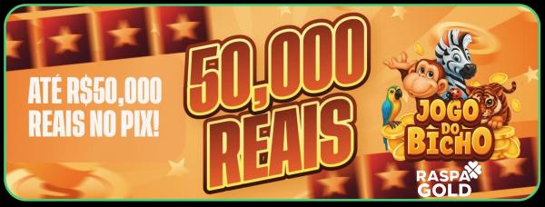 Banner RASPADINHA JOGO DO BIXO - PREMIO DE ATÉ R$50.000.00